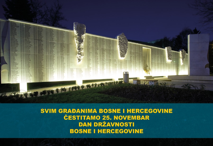 Čestitka povodom 25. novembra - Dana državnosti Bosne i Hercegovine